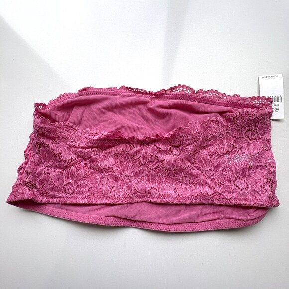Old Navy Lace Bandeau Bralette Wireless Bra Zinnia Pink Size Large NEW - Picture 4 of 5